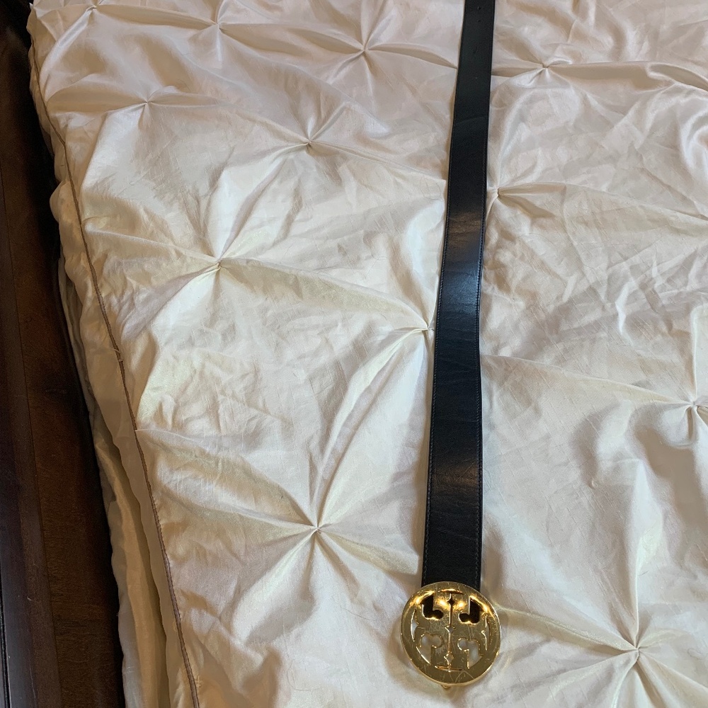 Tory Burch Black Leather Belt sz S